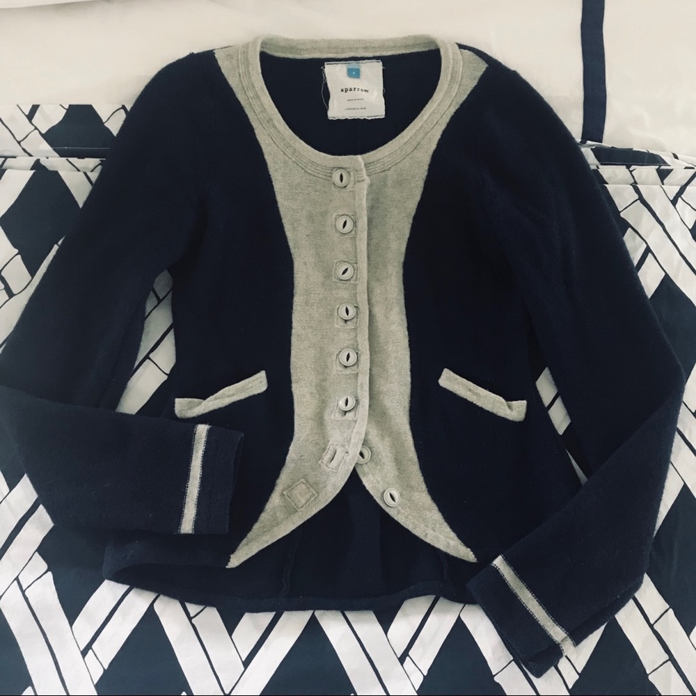 Anthropologie Sparrow Lambswool Military Sweater